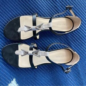 Calvin Klein black/tan sandals